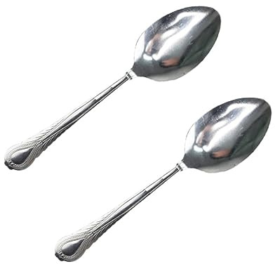 ERINGOGO 2 Stücke Löffel biegen die gedankenleser die zaubershow Streich Tricklöffel Silber Erwachsene Stahllöffel Löffelstütze Löffel Zubehör Silver