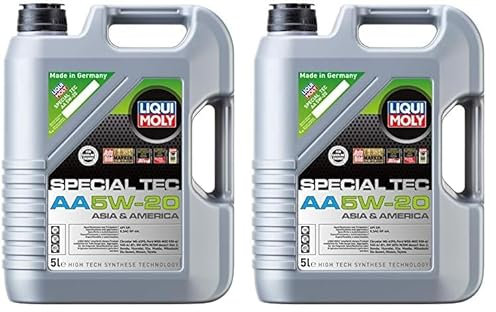 LIQUI MOLY Special Tec AA 5W-20 | 5 L | Synthesetechnologie Motoröl | Art.-Nr.: 7532 (Packung mit 2)