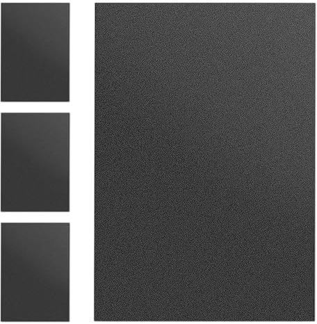ABS Kunststoffplatten, 4 Stück 3mm 30 x 20CM Matte Oberfläche abs Kunststoffplatte, Strapazierfähige Schneidebare Kunststoffplatte, mit Schutzfolie für Modellbau Basteln Kotflügel, Malerei, Schwarz