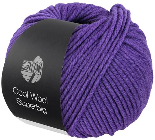 LANA GROSSA Meilenweit Superbig | Pure extrafeine Merinowolle, waschmaschinenfest und filzfrei | Handstrickgarn aus 100% Schurwolle (extrafine) | 50g Wolle zum Stricken% Häkeln | 80m Garn FB 14