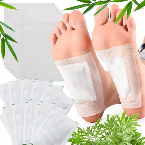 60 Pièces Patch Detox Pieds aux Herbes Naturelles, Patch Detox Pieds Perte de Poids, Patch Pied Detox, Amélioration de la Qualité du Sommeil, Soulager le Stress, Favorise la Circulation Sanguine
