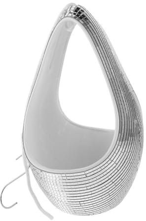 SOIMISS Disco Ball Self Watering Pot with Decorative Reflective Surface for Indoor and Outdoor Plants