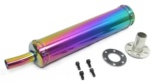 SWVYDC Tubo de Escape Moto Tubo Escape Silenciador de Escape Ajustable para Motocicleta, Scooter de Calle, Motocross, 6 x 28 cm(F)