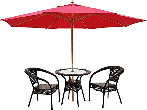 Garten Parasole 13ft XL Outdoor Patio Regenschirm mit deutschem Buchenholz Pole Strandhof Garten Hochzeit Café Garten-Rot