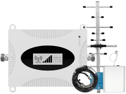 Amplificatore Di Segnale Cellulare 4G B28 700 MHz LTE AGC Ripetitore For Telefono Voce E Dati For Copertura più ampia(9dbi antenna set)