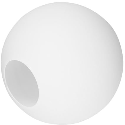 EXHUMKY Runder Lampenschirm aus Glas für Tischlampen und Stehleuchten Weiß Allgemein Passend Elegant Gestaltet für Büro und Zuhause Leicht zu Reinigen
