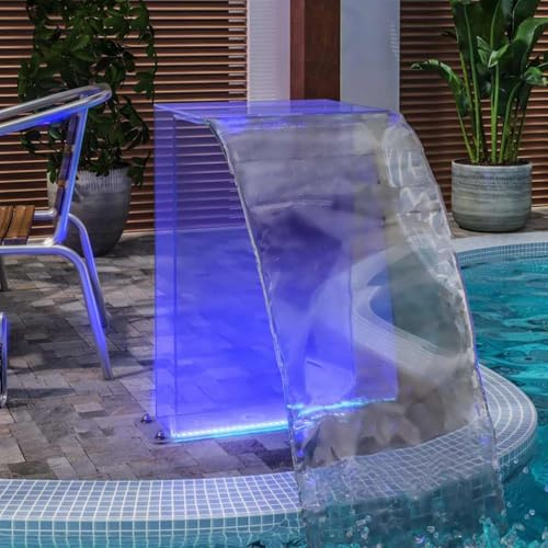 Generico Fontana da Piscina con LED RGB in Acrilico 51 cm,Fontane e laghetti,Fontane e cascate ornamentali-151406
