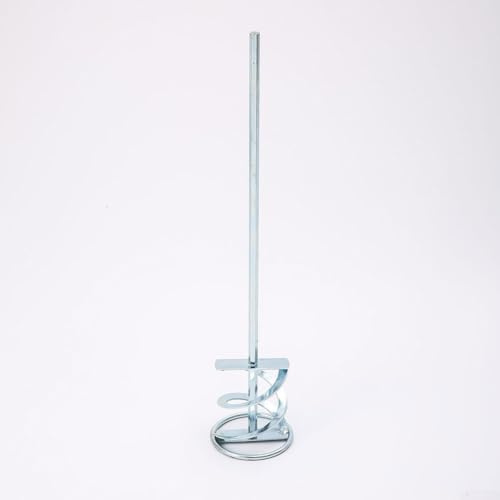 316L Stainless Steel Grout Mixer Paddle For Drill For Cement & High-Viscosity Materials, 250 Mm Length, 8 Mm Shaft Diam, 50 Mm Impeller(1)
