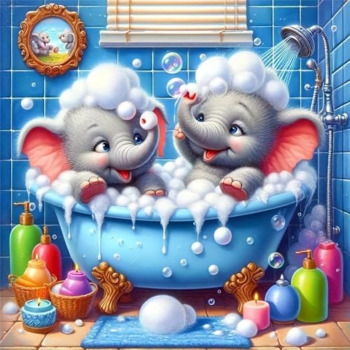 DSFEFV Elefant Diamond Painting Erwachsene,Diamant Painting Bilder,Diamants Painting Erwachsene Für Home Wand Decor,Frauen Geschenk. (Elefant)