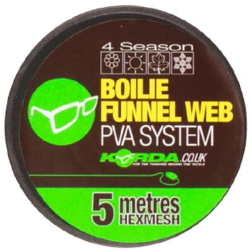 Korda Boilie Funnel Web HEXMESH Refill 5m, 5m Length, Mesh Material, Economical Refills for Efficient Baiting, Available in Hexmesh and Micromesh Variants