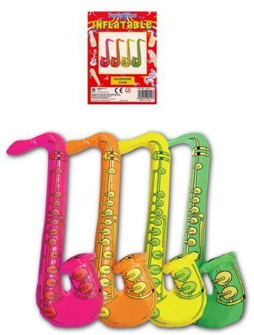 1x Fiesta De Disfraces Hinchable 75cm de color JAZZ Saxofón AMARILLO