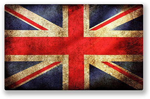 2 x Union Jack Flag Vinyl Sticker - Standard or Window Cling #0006/VS (20cm Wide x 12.5cm Tall, Self Adhesive)