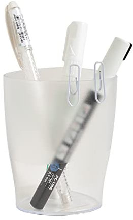 Exacompta - Réf. 67623D - Carton de 10 Pots à crayons ECOPEN - dimensions 6x8x9,5 cm - couleur cristal - Pour stocker des stylos, des crayons, des marqueurs, et d'autres articles de papeterie