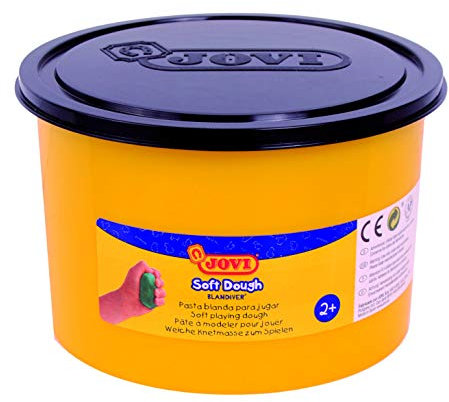 Jovi Blandiver Knete, extra weiche Knetmasse für Kinder ab 2 Jahren, schwarz, 1 Dose, 460 g