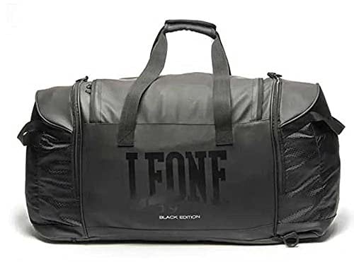 LEONE 1947, BLACK EDITION Taschen-Rucksack, Unisex-Erwachsene, Schwarz, Taglia Unica, AC941