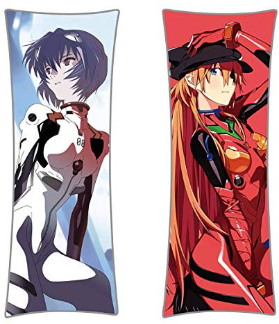 Rei & Asuka Dakimakura Kissenbezug | Neon Genesis Evangelion Umarmungskissen Bezug | 150x50cm