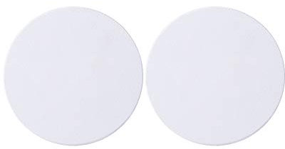 Lienzos circulares tensados de calidad, sin ácidos, para pintura al óleo, 2 unidades, Algodón., 50cm in diameter