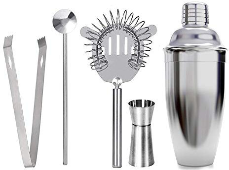 Shaker per cocktail in acciaio inox, shaker per vino, Martini, per barman e feste, 550 ml