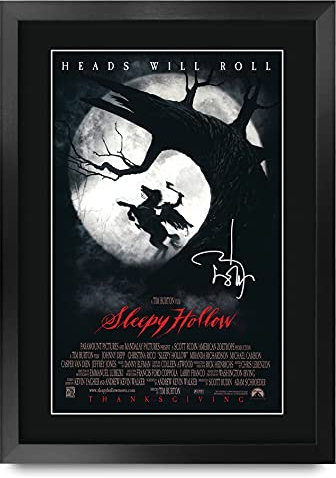HWC Trading Sleepy Hollow A3 Gerahmte Signiert Gedruckt Autogramme Bild Druck-Fotoanzeige Geschenk Für Johnny Depp Filmplakat Fans