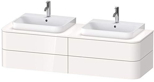 Duravit Happy D.2 Plus Waschtischunterbau für Konsole wandhängend, 1600x550 mm, 4 Schubkästen, für 2 Aufsatzbecken, HP4974B8080, Farbe: graphit supermatt