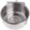 Bird Feeding Cups, Stainless Steel Pet Parrot Food Water Bowls Feeder Drinking Cup Bird Cage Accessory (S)