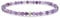 BERGERLIN Amethyst Armband echt mit 925 Sterling Silberperle - facettierte Perlen - Größe S