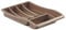 Whitefurze Compact Plastic Kitchen Cutlery Kitchen Drawer Organiser Storage Spoon Knife Fork Utensil Holder, Rose Gold