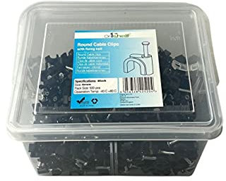 Kabelschellen, rund, Typ K, 6 mm, Schwarz, 500 Stück