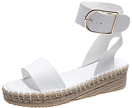 Ballet Shoes for Girls Open Toe Chunky Heels Sandals Dress Pumps Platform Women High Heels Ankle Strap Shoes at Wedding Bridal Evening Party Gifts for Women (Glittery Sandals Womens 108-White,4.5)