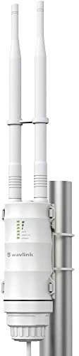 Wavlink AC600 Amplificateur WiFi/Repeteur WiFi Puissant Exterieur en Charge Poe/Dual-Band 2.4+5G/2 Antenne WiFi Longue Portée