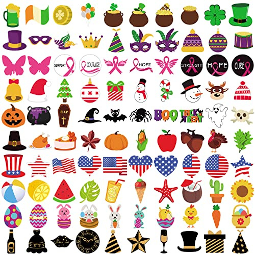 Oudain 100 Pcs Felt Letter Board Accessories, Holiday Seasonal Decorations
