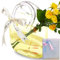 Glas-Taschenvase, Geldbörsenvase mit Fischschale, Handtaschen-Form, Blumenvase – für Heimdekoration, Einstieg, Veranstaltungen, Büro, Garten, Hochzeit (gelb)