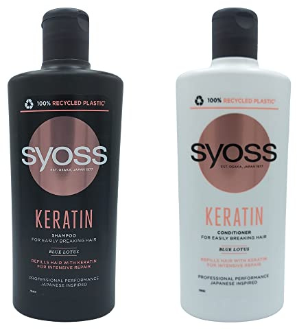 Dash House Keratin Shampoo and Conditioner Bundle Consisting of 1 x 440ml Keratin Shampoo and 1 x 440ml Keratin Conditioner