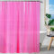 EVA-Duschvorhang, 3D-Wasserwürfel, transparent, für Badezimmer, mit 12 rostfreien Metallösen, transparentes EVA-Innenfutter für Mädchen-Badezimmer, 180 x 180 cm, Hot Pink