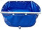 PHLEPS Faltbarer Fischteich, Temporärer, Wasserdichter Fäkalientank Aus Segeltuch, 0,5 Mm Robuste Plane, Wasserspeicherbecken for Salzwasserfische, Koi-Schildkröten Mit Abfluss (Color : Blue, Size :