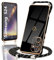Micoden Coque pour Samsung Galaxy S24 5G Silicone avec Collier avec Motif Coeur d'amour Mignon Etui Housse avec Cordon Tour de Cou Lanière en Corde pour Samsung Galaxy S24 5G(Noir)