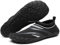 Mishansha Badeschuhe Herren Wasserschuhe Damen Schwimmschuhe Aquaschuhe Strandschuhe Barfußschuhe Neoprenschuhe Schnell Trocknend Surfschuhe mit Breiter Zehenbox Superschwarz EU Gr.45