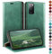 HUOUH Coque pour Samsung Galaxy S20 FE avec RFID Blocage Etui à Rabat en Cuir de Premium,Fentes pour Cartes,Case à Rabat,Coques de Cover pour Samsung S20 FE Portefeuille Vert Clair