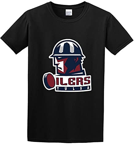 Tulsa Oilers ECHL Ice Hockey T-Shirt Man's Fashion Black Unisex Tees XXL