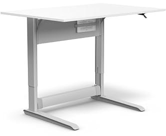 Moll Express 90 Schreibtisch | mechanisch höhenverstellbar in Sekunden | Ergonomie fürs Homeoffice & Büro | Computertisch weiß optional mit Schublade | Made in Germany