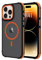 LLZ.COQUE Magnetic Case for iPhone 14 Pro, Compatible with Magsafe Translucent Matte Anti-Slip Phone Case, Military Grade Protection Rugged Shockproof Durable Cover for iPhone 14 Pro, Orange