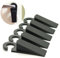 MOLHEM Türstopper aus Gummi, zum Aufhängen, robustes Keil-Design, Wandschutz und Schalldämpfung, ideal für grobe Böden und Dielen, Schwarz, 5 Stück