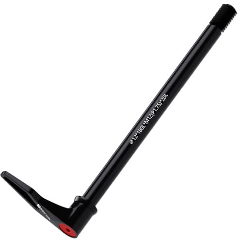 12mm Schnellspanner Steckachsen für Fahrradgabeln und Hinterer Fahrradrahmen, Mountainbike und Rennrad Aluminium Naben Adapterachse mit verstellbarem Drehgriff, Gewindesteigung: 1.75 mm , Länge: 180mm