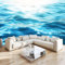 Azul Papel Pintado Pared Moderno 300x210 cm olas de agua de mar océano Fotomurales Decorativos Pared Tejido No Tejido Decorativos Murales Fotográfico Moderno Decoración de Paredes