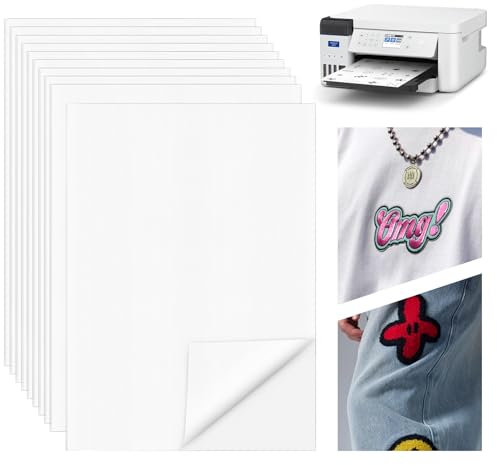 Pavlleen 10x A4 (29.7x21cm) Carta Idrosolubile per Ricamo, Adesivi da Ricamo Idrosolubile per Ricami a Mano, Macchina, Punto Croce e Molto Altro, Stabilizzatore Idrosolubile, Autoadesivo e Stampabile
