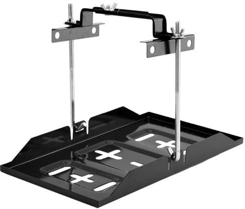 Universal Car Battery Holder Kit - 19 cm Bolt with 28 x 19 cm Battery Compartment for Car Marine Motorhome