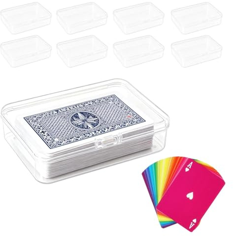 Wemoralix 8pcs Trading Card Storage Boxs, Plastic Card Storage Box for Playing Cards, Trading Cards, Business Cards
