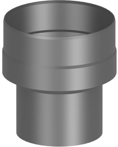 Feuercampus Ofenrohr Erweiterung Gussgrau Ø 150 mm auf Ø 180 mm, hitzefest, robust, für Kaminöfen und Schornsteine, einfache Montage, CE-zertifiziert, ideal für Festbrennstoffe