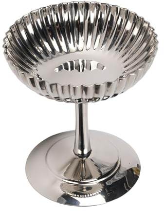 YWBL-WH Stainless Steel Ice Cream Bowl Goblet Dessert Cup 10.5x9.7cm Elegant Footed Serving Dish for Pudding Fruit with Premium Design
