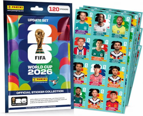 ATHLEJOY XXL Fan Starterset WM 2026 – Original Panini Sticker + Sticker + Special - zum Sammeln & Tauschen - Weltmeisterschaft (Update Set)